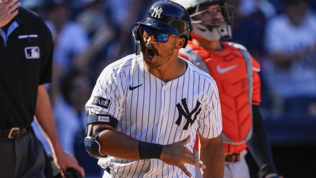 Grisham salva a los Yankees con jonrón en la octava